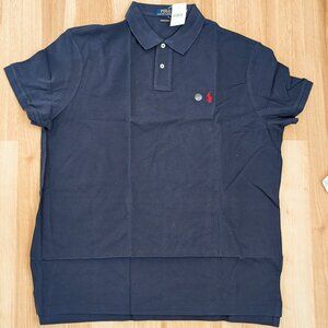NWT Polo Ralph Lauren Custom Slim Fit Polo XXL navy with red logo